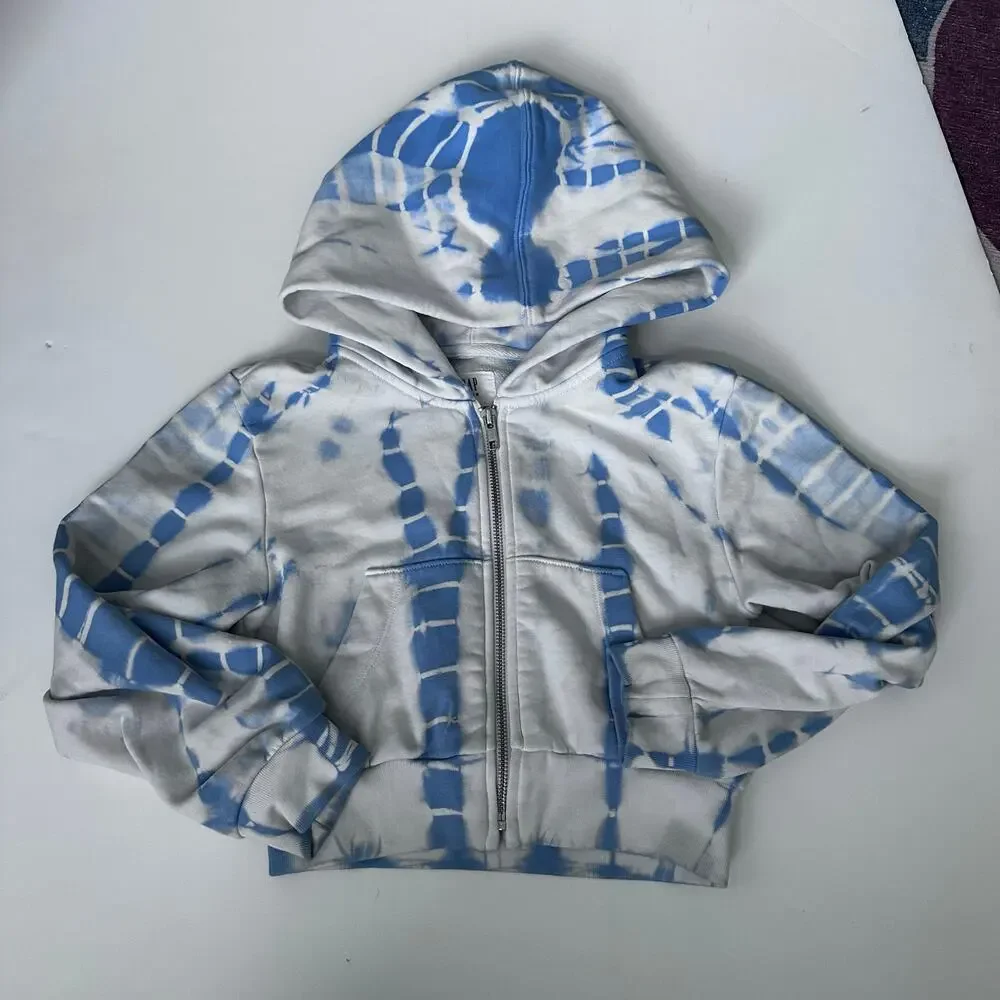 Gap Teen Crop Tie Dye Full Zip Hoodie - Size Medium